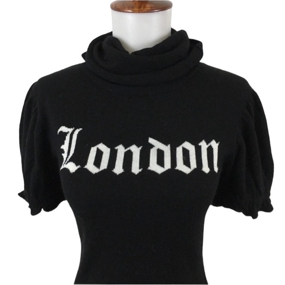Wildfox White Label London Black Sweater Top Soft S Angora Rabbit Hair - Picture 4 of 15